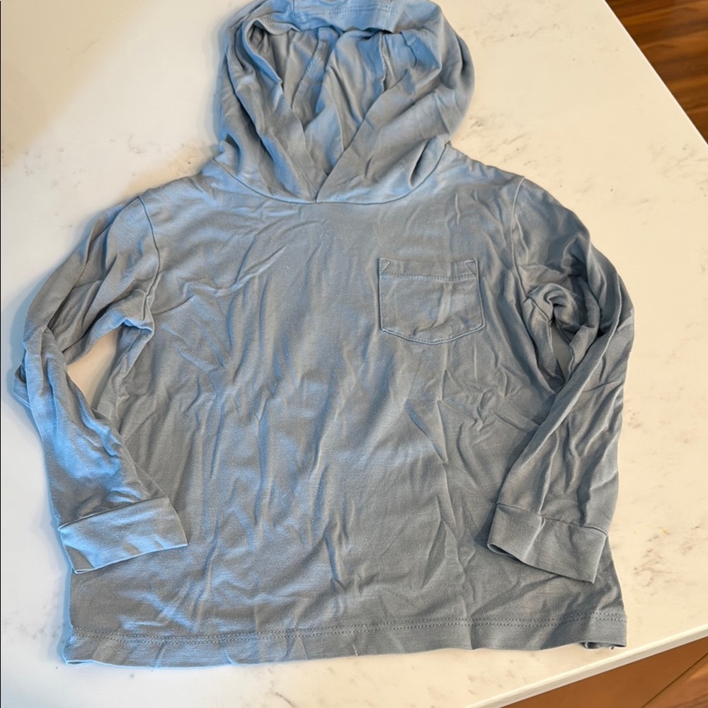 Free Fly Light Blue Kid’s Hooded Long Sleeve Shirt